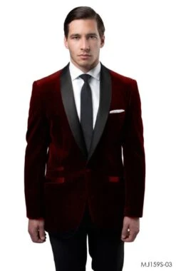 Tazio Men's Slim Fit Dinner Jacket - Velvet Elegance -Stylish Men's Formal Wear mj159s 03 64419