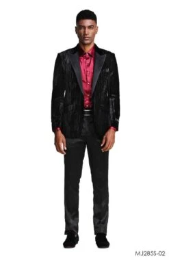 Tazio Men's Classic Fashion Sport Coat - Velvet -Stylish Men's Formal Wear mj285s 02 62120