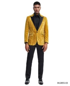 Tazio Men's Classic Fashion Sport Coat - Velvet -Stylish Men's Formal Wear mj285s 03 1 92063