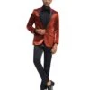 Tazio Men's Classic Fashion Sport Coat - With Textured Shine -Stylish Men's Formal Wear mj286s 05 rust 1