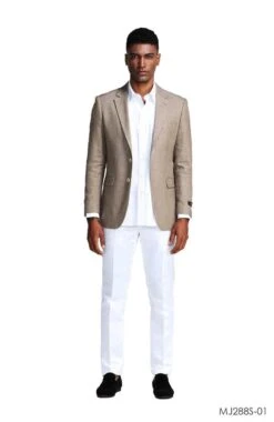 Tazio Men's Slim Fit Fashion Sport Coat - Bold Solid Color