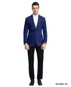 Tazio Men's Slim Fit Fashion Sport Coat - Bold Solid Color -Stylish Men's Formal Wear mj288s 06
