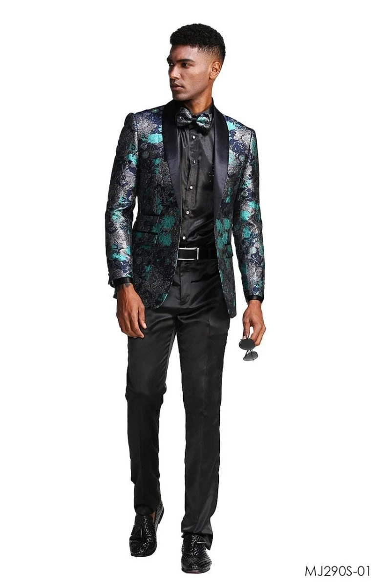 Tazio Men's Classic Fashion Sport Coat - Vibrant Floral Design 3 Tazio Men's Classic Fashion Sport Coat - Vibrant Floral Design