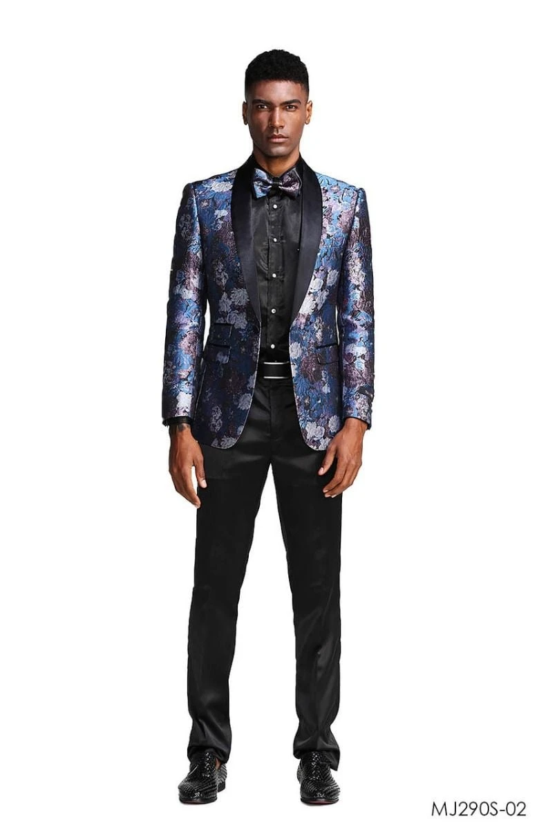 Tazio Men's Classic Fashion Sport Coat - Vibrant Floral Design 4 Tazio Men's Classic Fashion Sport Coat - Vibrant Floral Design - Image 2