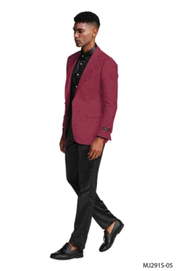 Tazio Men's Classic Fashion Sport Coat - Textured Paisley -Stylish Men's Formal Wear mj291s 05