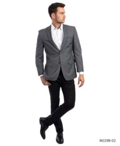 Tazio Men's Classic Fashion Sport Coat - Layered Windowpane -Stylish Men's Formal Wear mj298 02 1 88720