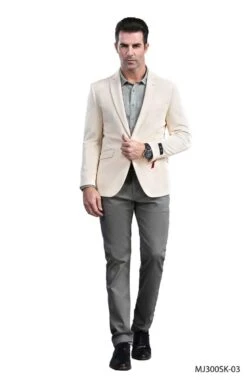 Tazio Men's Business Skinny Fit Sport Coat - Bold Color -Stylish Men's Formal Wear mj300sk 03 1 20368 2