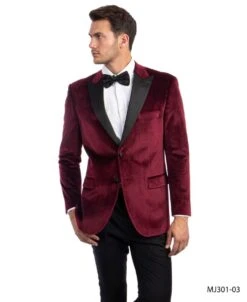 Tazio Men's Slim Fit Fashion Sport Coat - Fashion Velvet -Stylish Men's Formal Wear mj301 03 2 40816