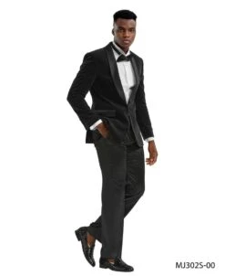 Tazio Men's Classic Fashion Sport Coat - Light Velvet -Stylish Men's Formal Wear mj302s 00 black 10