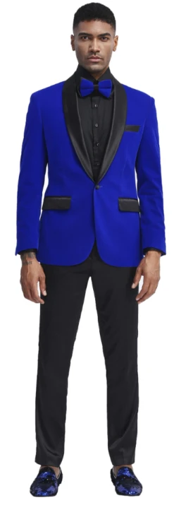 Tazio Men's Classic Fashion Sport Coat - Light Velvet -Stylish Men's Formal Wear mj302s royal
