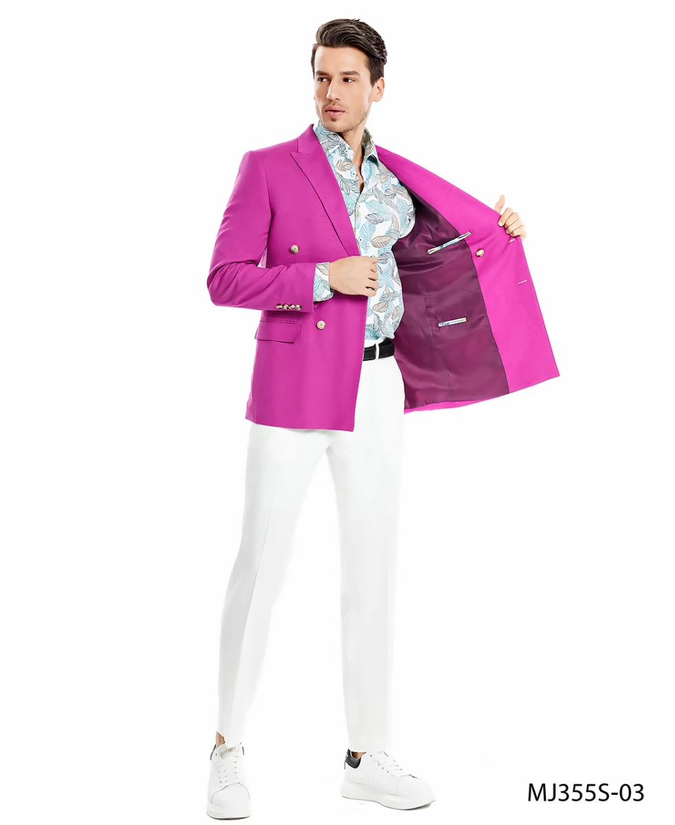 Tazio Men's Slim Fit Fashion Sport Coat - Vibrant Colors 4 Tazio Men's Slim Fit Fashion Sport Coat - Vibrant Colors - Image 2