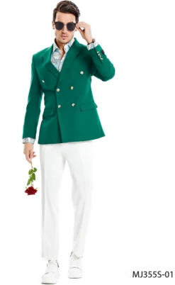 Tazio Men's Slim Fit Fashion Sport Coat - Vibrant Colors 7 Tazio Men's Slim Fit Fashion Sport Coat - Vibrant Colors -Stylish Men's Formal Wear mj355s green