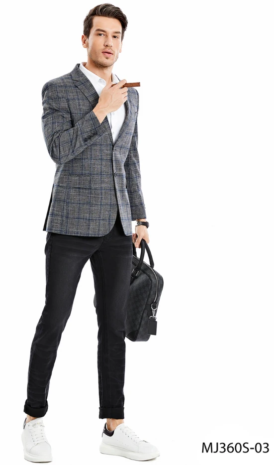 Tazio Men's Classic Fashion Sport Coat - Glen Plaid 5 Tazio Men's Classic Fashion Sport Coat - Glen Plaid - Image 3