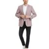 Tazio Men's Classic Fashion Sport Coat - Classic Glen Check -Stylish Men's Formal Wear mj369 01 rose