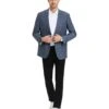 Tazio Men's Slim Fit Fashion Sport Coat - Classic Plaid -Stylish Men's Formal Wear mj370 01 blue