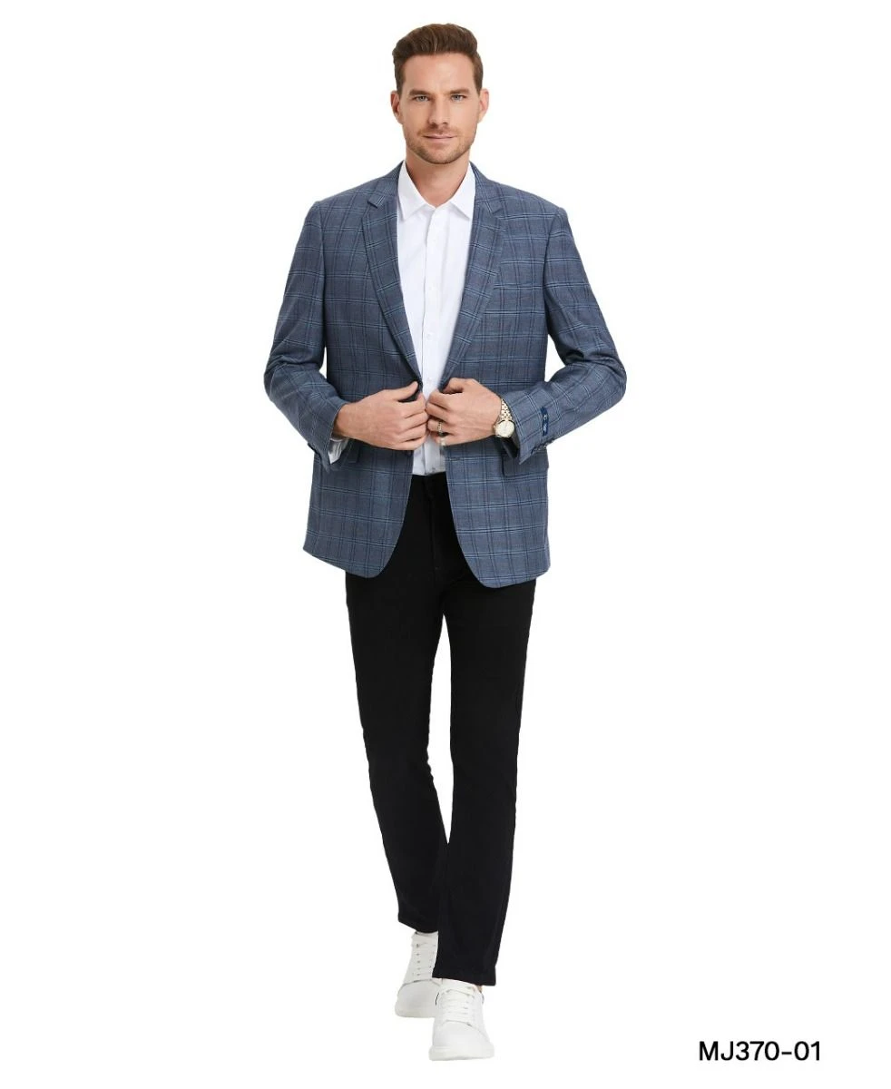 Tazio Men's Slim Fit Fashion Sport Coat - Classic Plaid 3 Tazio Men's Slim Fit Fashion Sport Coat - Classic Plaid