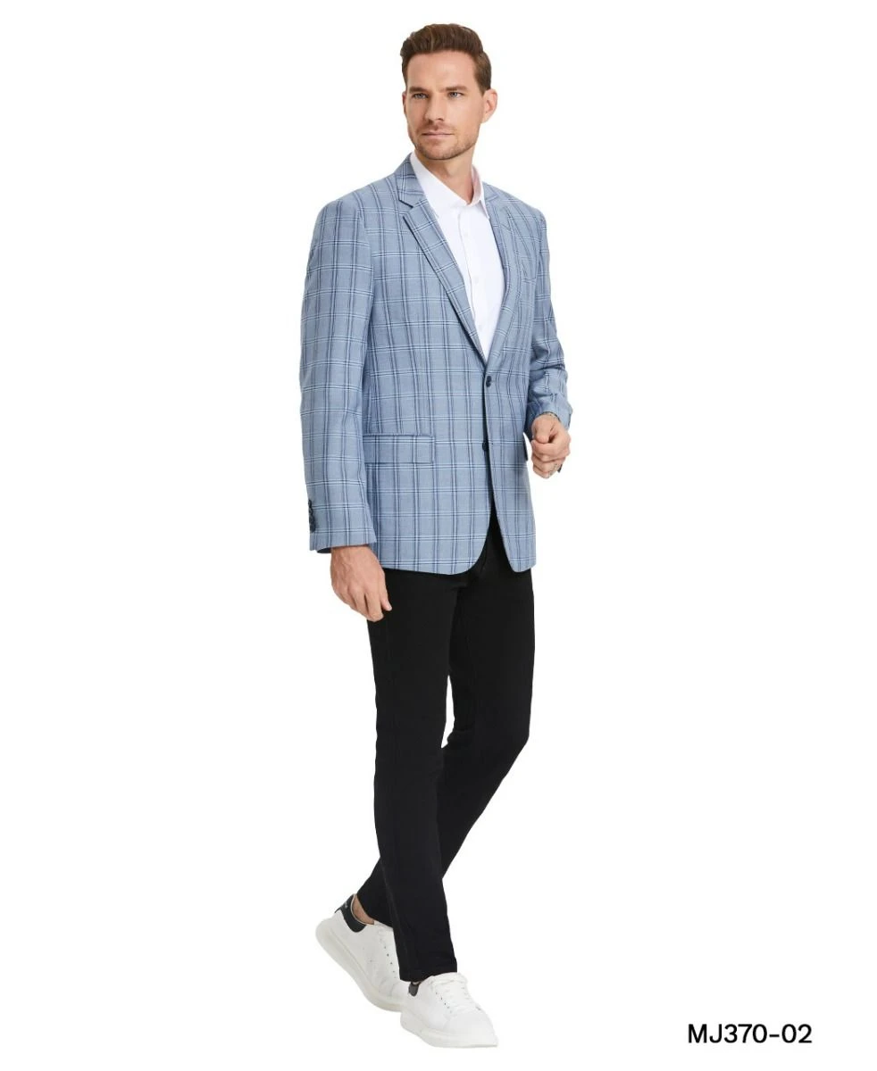 Tazio Men's Slim Fit Fashion Sport Coat - Classic Plaid 4 Tazio Men's Slim Fit Fashion Sport Coat - Classic Plaid - Image 2