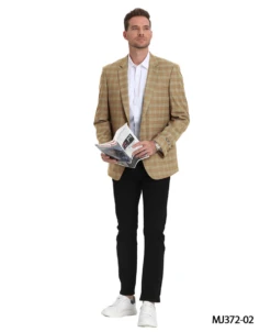 Tazio Men's Classic Fashion Sport Coat - Fashion Glen Plaid