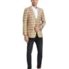 Tazio Men's Classic Fashion Sport Coat - Madras Pattern -Stylish Men's Formal Wear mj374s 01 1 78111