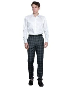 Tazio Men's Skinny Fit Pants - Glen Check -Stylish Men's Formal Wear mp111sk 4 un 62459