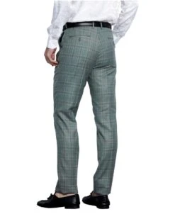 Tazio Men's Skinny Fit Pants - Bold Plaid -Stylish Men's Formal Wear mp112sk 02 02un 04995