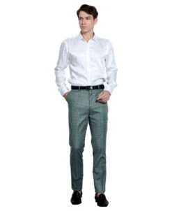 Tazio Men's Skinny Fit Pants - Bold Plaid -Stylish Men's Formal Wear mp112sk 02un 54103