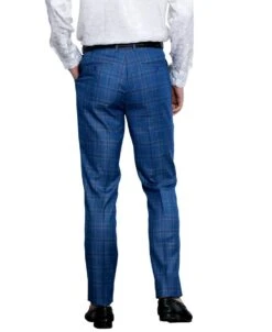 Tazio Men's Skinny Fit Pants - Bold Plaid -Stylish Men's Formal Wear mp112sk 03 02un 40606