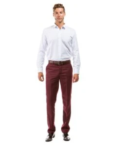 Azzuro Men's Flat Front Pants - Business Slacks -Stylish Men's Formal Wear mp276s 04 99247