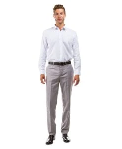 Azzuro Men's Flat Front Pants - Business Slacks -Stylish Men's Formal Wear mp276s 05 67151