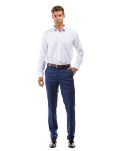 Azzuro Men's Flat Front Pants - Business Slacks -Stylish Men's Formal Wear mp276s 07 83791