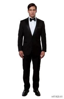 Bryan Michaels Men's 2pc Slim Fit Tuxedo - Dark Accents