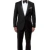 Bryan Michaels Men's 2pc Slim Fit Tuxedo - Satin Lapel With Trim