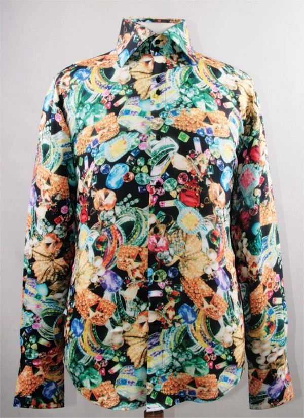 Daniel Ellissa Men's Fashion Dress Shirt - Jewels And Gems 3 Daniel Ellissa Men's Fashion Dress Shirt - Jewels And Gems