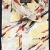 Daniel Ellissa Men's Fashion Dress Shirt - Painted Swirl Design -Stylish Men's Formal Wear mustard 1 2