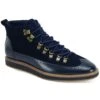 Giovanni Men's Leather Dress Boot - Winged Tip -Stylish Men's Formal Wear nelson navy