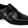 Giovanni Men's Leather Dress Shoe - Split Buckle -Stylish Men's Formal Wear noel black 06