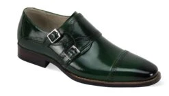 Giovanni Men's Leather Dress Shoe - Split Buckle -Stylish Men's Formal Wear noel green 03