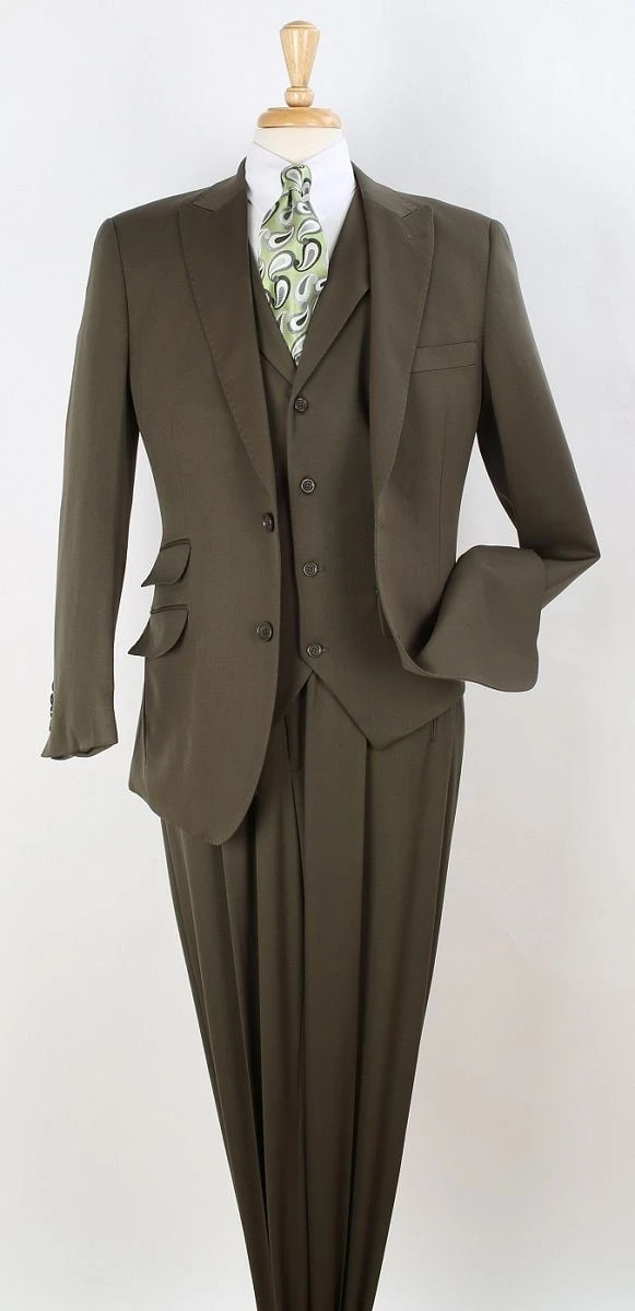 Apollo King Men's 3pc 100% Wool Suit - Fashion Peak Lapel 5 Apollo King Men's 3pc 100% Wool Suit - Fashion Peak Lapel - Image 3