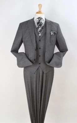 Apollo King Men's Outlet 3pc 100% Wool Suit - Fashion Peak Lapel -Stylish Men's Formal Wear nsh3 23 2