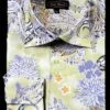 Daniel Ellissa Men's Fashion Dress Shirt - Varied Floral Pattern -Stylish Men's Formal Wear olive 21