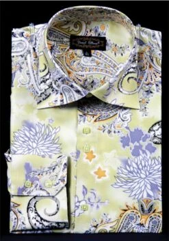 Daniel Ellissa Men's Fashion Dress Shirt - Varied Floral Pattern
