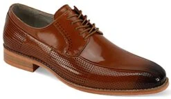 Giovanni Men's Leather Dress Shoe - Side Perforations -Stylish Men's Formal Wear oliver tan 04 1