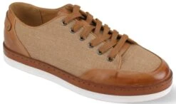 Giovanni Men's Sneaker Shoe - Leather Accents -Stylish Men's Formal Wear osborn tan 01