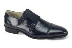 Giovanni Men's Leather Dress Shoe - Snake Buckle -Stylish Men's Formal Wear oscar navy 02 2