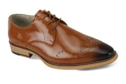 Giovanni Men's Leather Dress Shoe - Styled Patterns -Stylish Men's Formal Wear owen tan 02