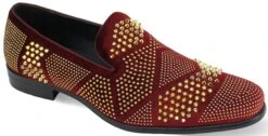 After Midnight Men's Fashion Dress Shoes - Geometric Spikes -Stylish Men's Formal Wear ozzy wine fsgld 01