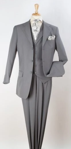 Royal Diamond Men's 3pc Discount Fashion Suit - Solid Colors -Stylish Men's Formal Wear p803