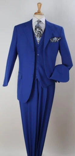 Royal Diamond Men's 3pc Discount Fashion Suit - Solid Colors -Stylish Men's Formal Wear p804