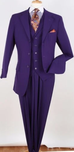 Royal Diamond Men's 3pc Discount Fashion Suit - Solid Color -Stylish Men's Formal Wear p808 13 1 2