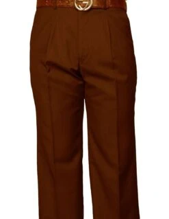 Statement Men's Outlet Dress Pants - Solid Pleated Slacks -Stylish Men's Formal Wear pa 200a copper 8